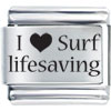 I Heart Surf Lifesaving Laser Italian Charm