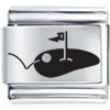 Golf Hole Laser Italian Charm