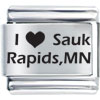 I Heart(love) Sauk Rapids Mn Laser Italian Charm