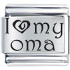 I Heart(love) My Oma Laser Italian Charm