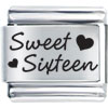 Sweet Sixteen Laser Italian Charm