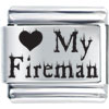 Heart(love) My Fireman Laser Italian Charm