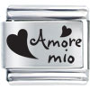 Amore Mio Laser Italian Charm