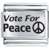 Us Patriotic Vote For Peace Laser Italian Charm Bracelets  ... 