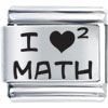 I Heart(love) Math Laser Italian Charm