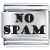 No Spam Laser Italian Charm