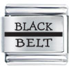 Black Belt  Laser  Italian  Charm 