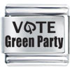  Culture  Vote Green Party Laser  Italian  Charm Bracelets L_SH17