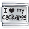 I Heart(love) My Cockapoo Laser Italian Charm