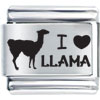 I Love Llama Laser Italian Charm