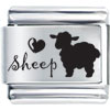 Love(heart) Sheep Laser Italian Charm
