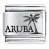 Aruba And Palm Tree Laser Italian Charm