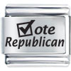 Culture Vote Republican Laser Italian Charm Bracelets