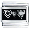 Hearts amp Love Two Heart Laser Italian Charm Bracelets
