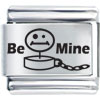 "phrase Be Mine Laser Italian Charm Bracelets