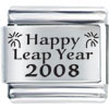 Holiday Happy Leap Year 2008 Laser Italian Charm Bracelets
