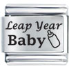 Celebration Leap Year Baby Laser Italian Charm Bracelets  ... 