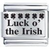 Phrase Luck O The Irish Laser Italian Charm Bracelets