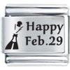 customers - Celebration Happy Feb.29 Laser Italian Charm Bracelets L_SH42