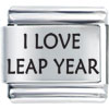 Celebration I Love Leap Year Laser Italian Charm Bracelets