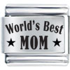 Family World's Best Mom Laser Italian Charm Bracelets L_SH53