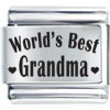Family WorldS Best Grandma Laser Italian Charm Bracelets
