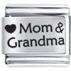 Family Love  Mom  &amp; Grandma Laser Italian Charm Bracelets  ... 