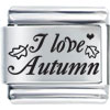 Phrase I Love Autumn Laser Italian Charm Bracelets