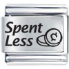 Phrase Spent Less Laser Italian Charm Bracelets L_SH7