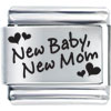 Family New Baby New Mom Laser Italian Charm Bracelets