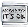Family  Mom  Says It's Ok Laser Italian Charm Bracelets L_SH73