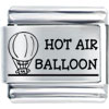 Words Hot Air Balloon Laser Italian Charm Bracelets L_SH85