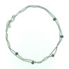 Silver Necklace Black Pendant