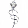 Faux Pearl Tulip Brooch