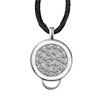 925 Sterling Silver Round Clear White Crystal Diamond Accent Pendant Necklace Sterling Silver Pendant