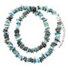 Green Color Nugget Chips Stone Stretch Necklace