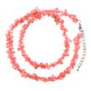 Pale Red Nugget Chips Stone Stretch Necklace