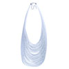 White Acrylic Necklace  Beaded 