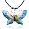 Blue  Butterfly  Cloisonne Pendant