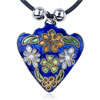 Blue Hearts Cloisonne  Pendant 
