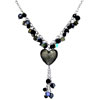 Charcoal Gray Heart Necklace