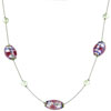 Pink Blue Stripe Necklace