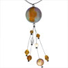 Tahitian Round Pearl With Acrylic  Beads   Necklace 