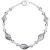 Freshwater Pearl And White Twist Leaf Beaded Necklace