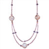 Pink Snow Globe Beaded Necklace