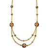 Amber Snow Globe Murano Glass Necklace
