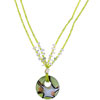 Beaded Green  Murano   Glass  Necklace