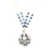 Freshawater Pearls With Opalescent  Pink  Murano Glass Necklace