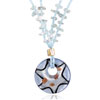 Beaded Baby Blue Pendant Murano Glass Necklace