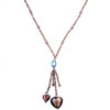 heart necklace - Purple  Heart  Beaded Murano Glass  Necklace 